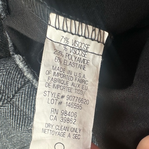 Theory Black Gray Herringbone Pleated Knit dress size medium - Picture 6 of 6